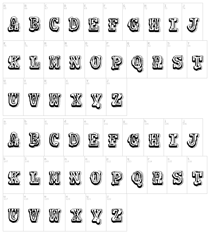 VTKS Colagem font map